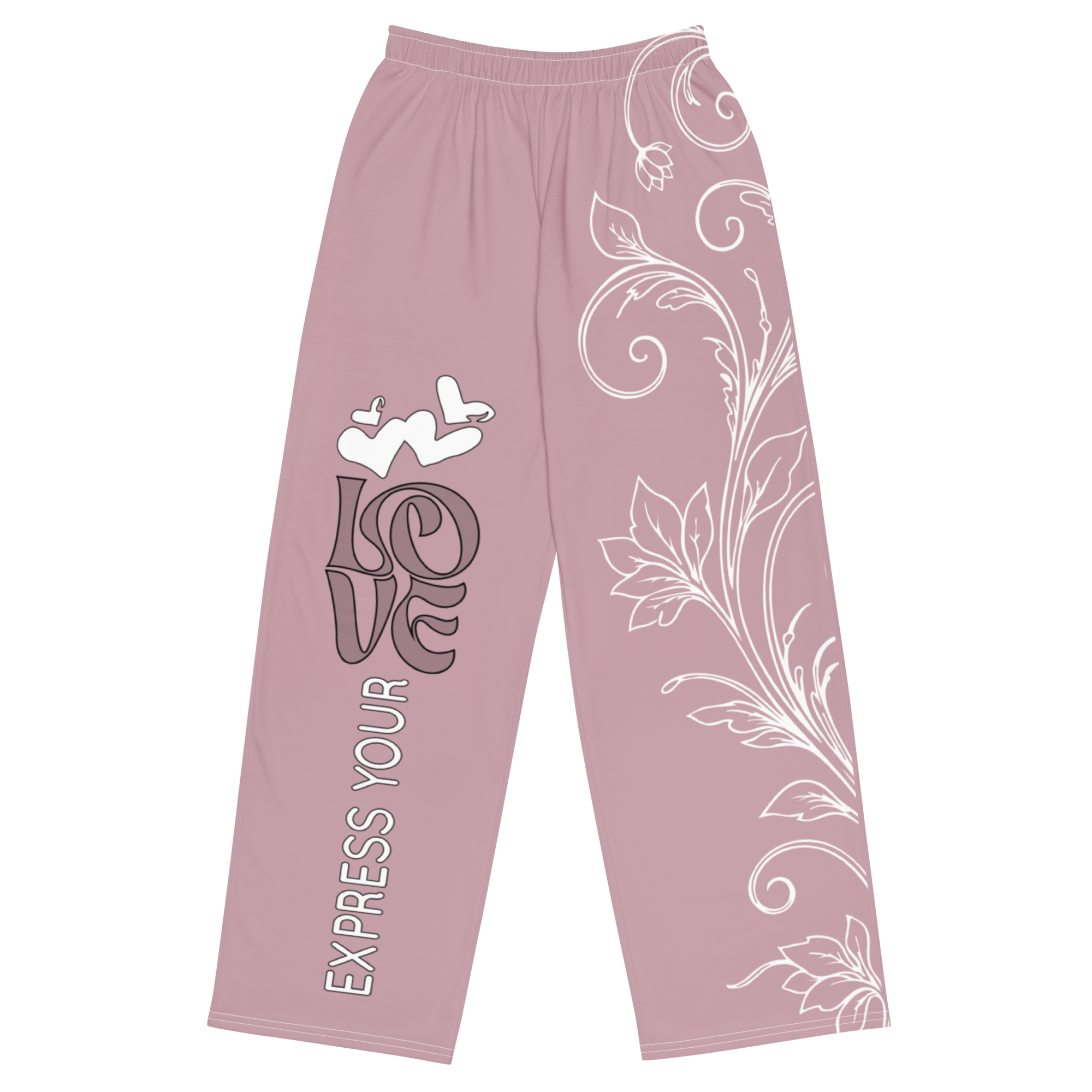 All-over print unisex wide-leg pants – everydaymazaj