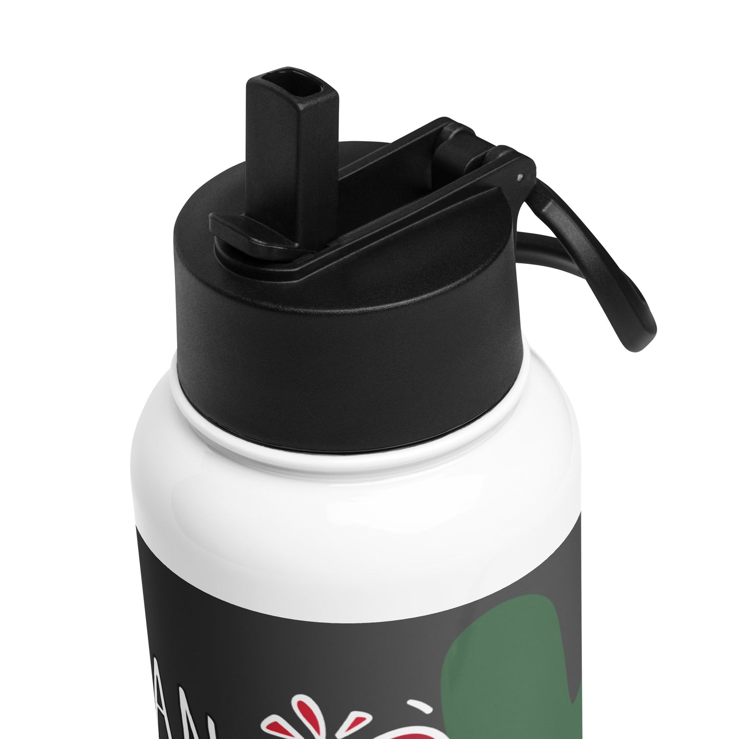 Sudan Stainless steel water bottle with a straw lid