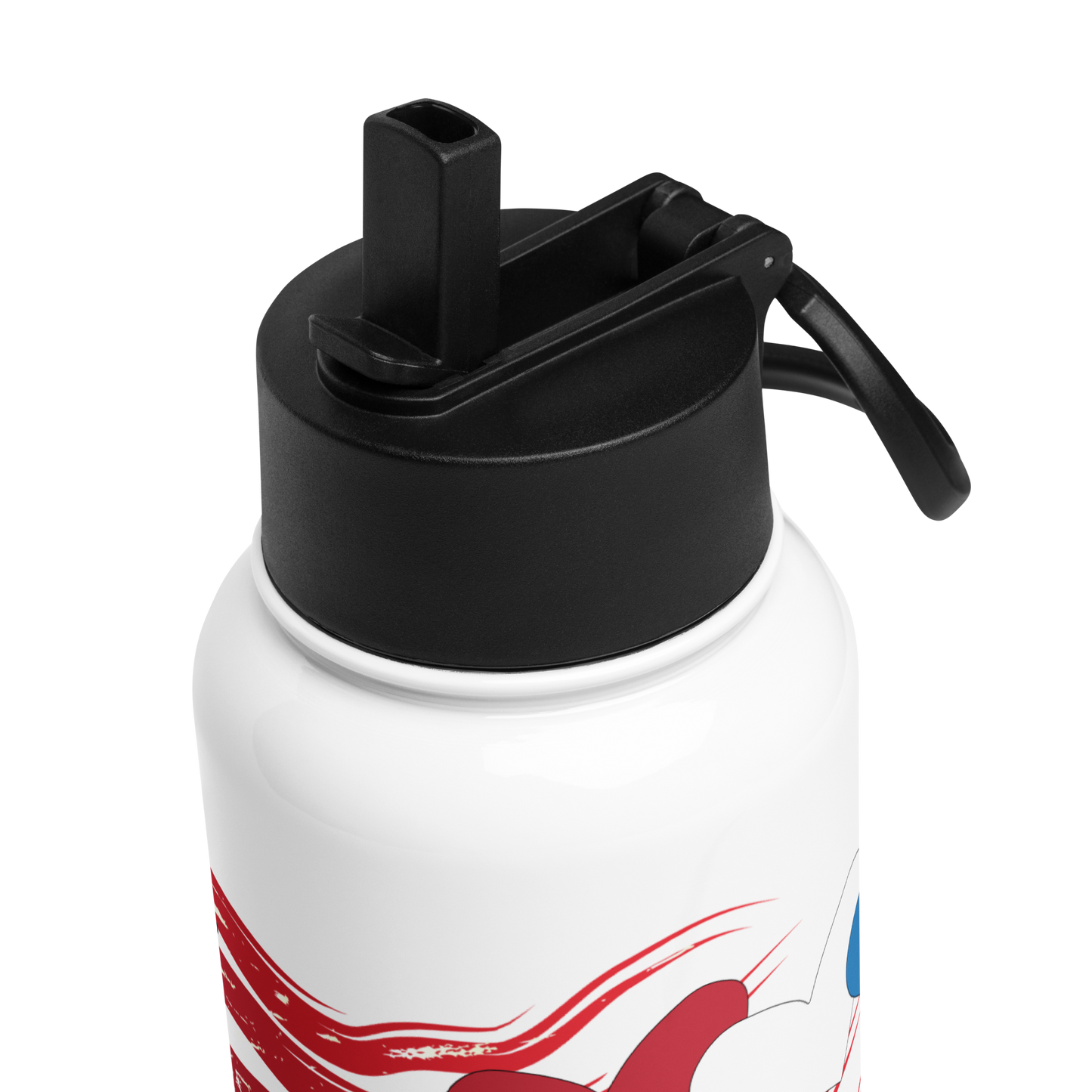 America First Stainless steel water bottle with a straw lid