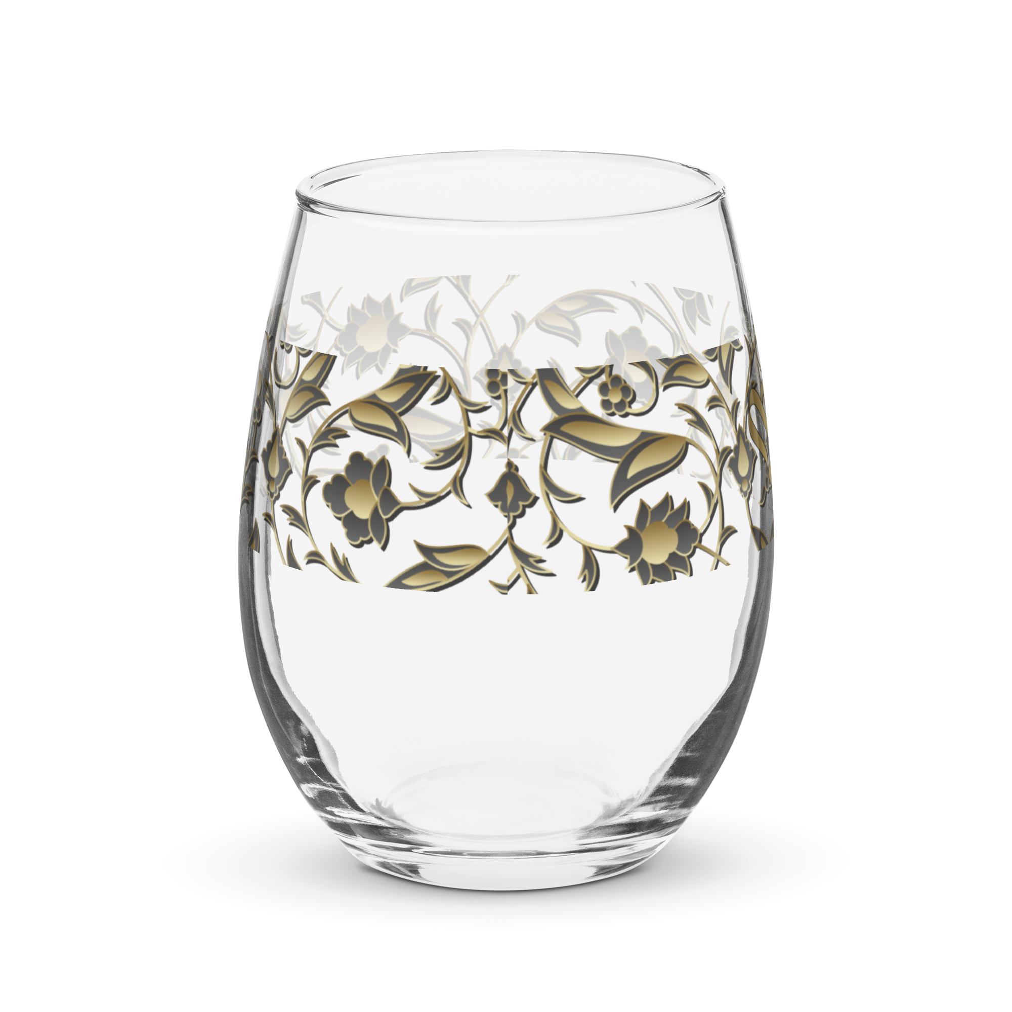 Floral Stemless wine glass  everydaymazaj