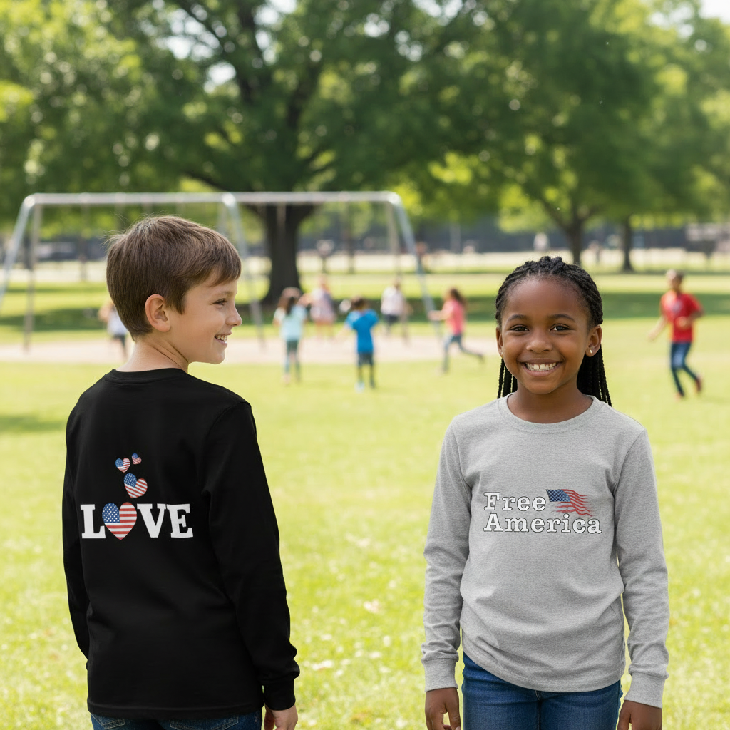 America Youth long sleeve tee