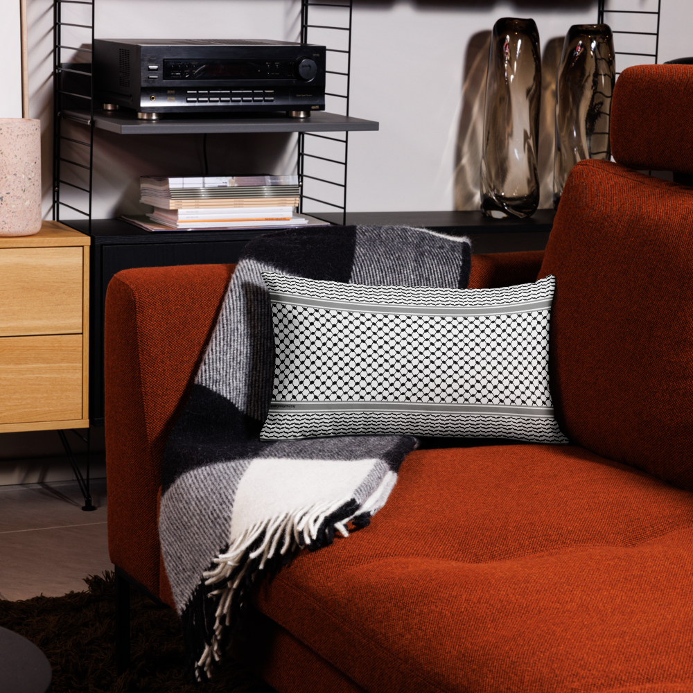 Kufiya x Poppy Flower Premium Pillow - 12x20