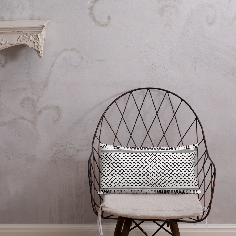 Kufiya x Poppy Flower Premium Pillow - 12x20