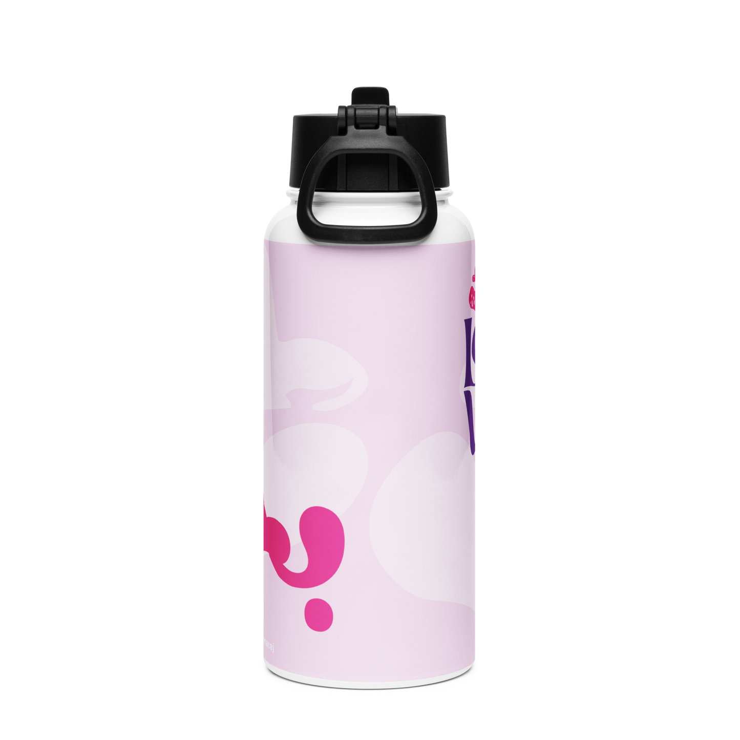 Express Your Love Stainless steel water bottle with a straw lid
