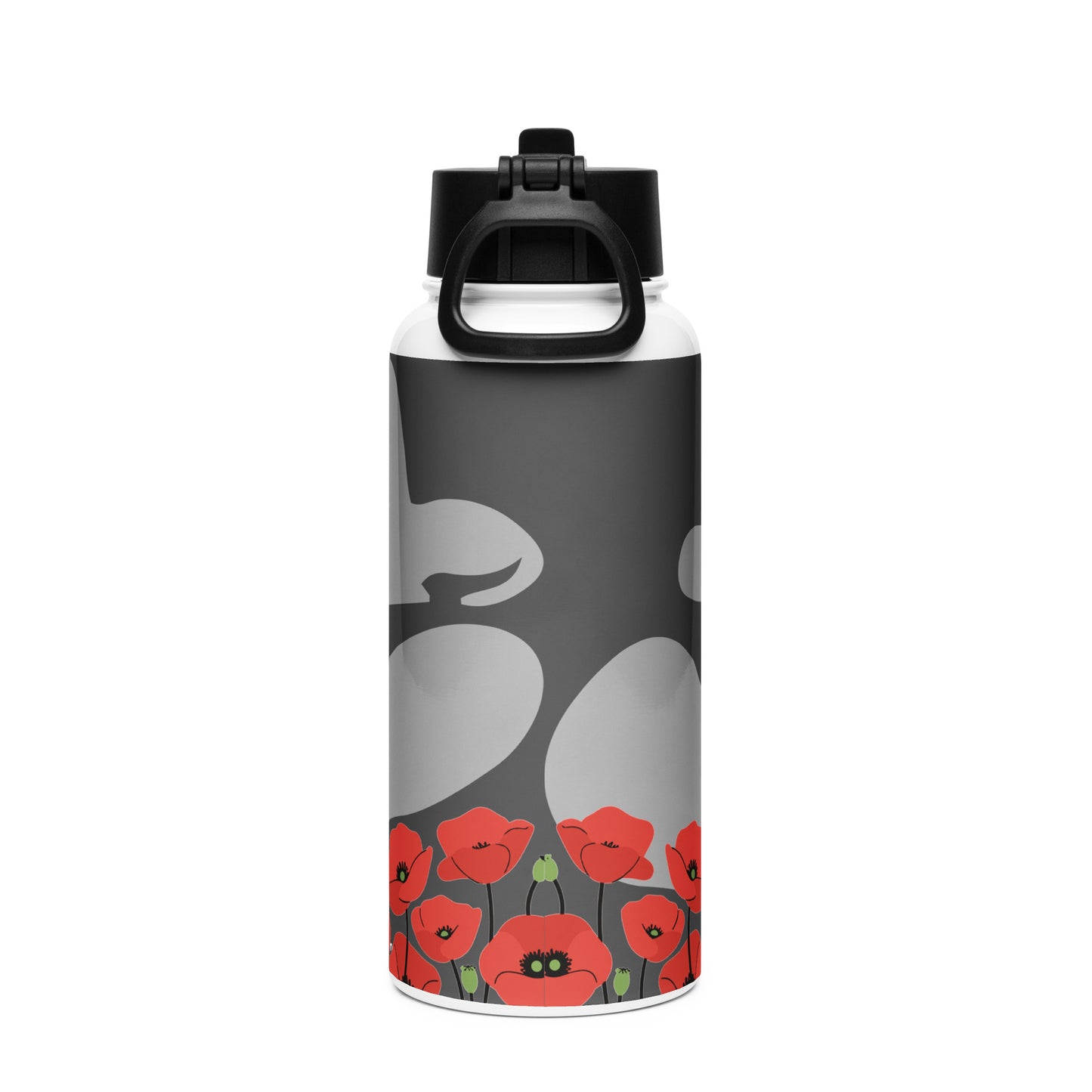 Palestine Stainless steel water bottle with a straw lid