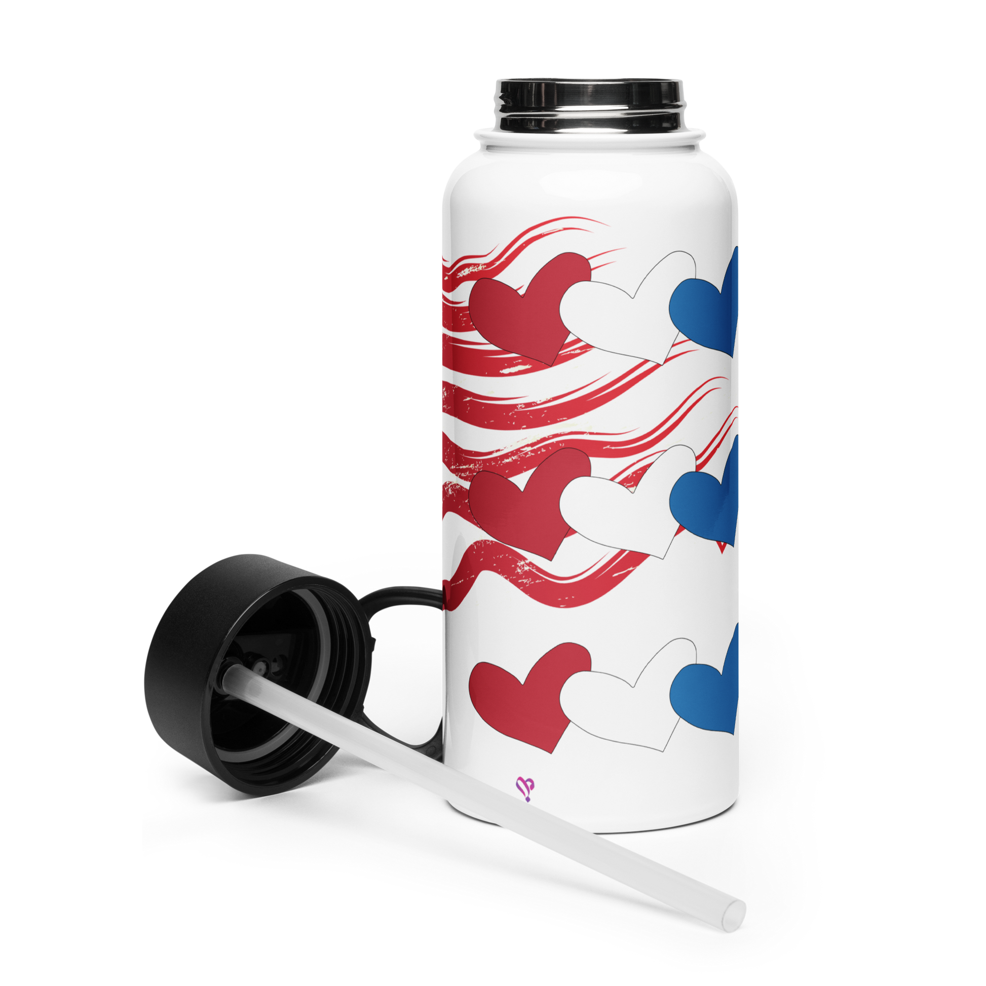 America First Stainless steel water bottle with a straw lid – everydaymazaj