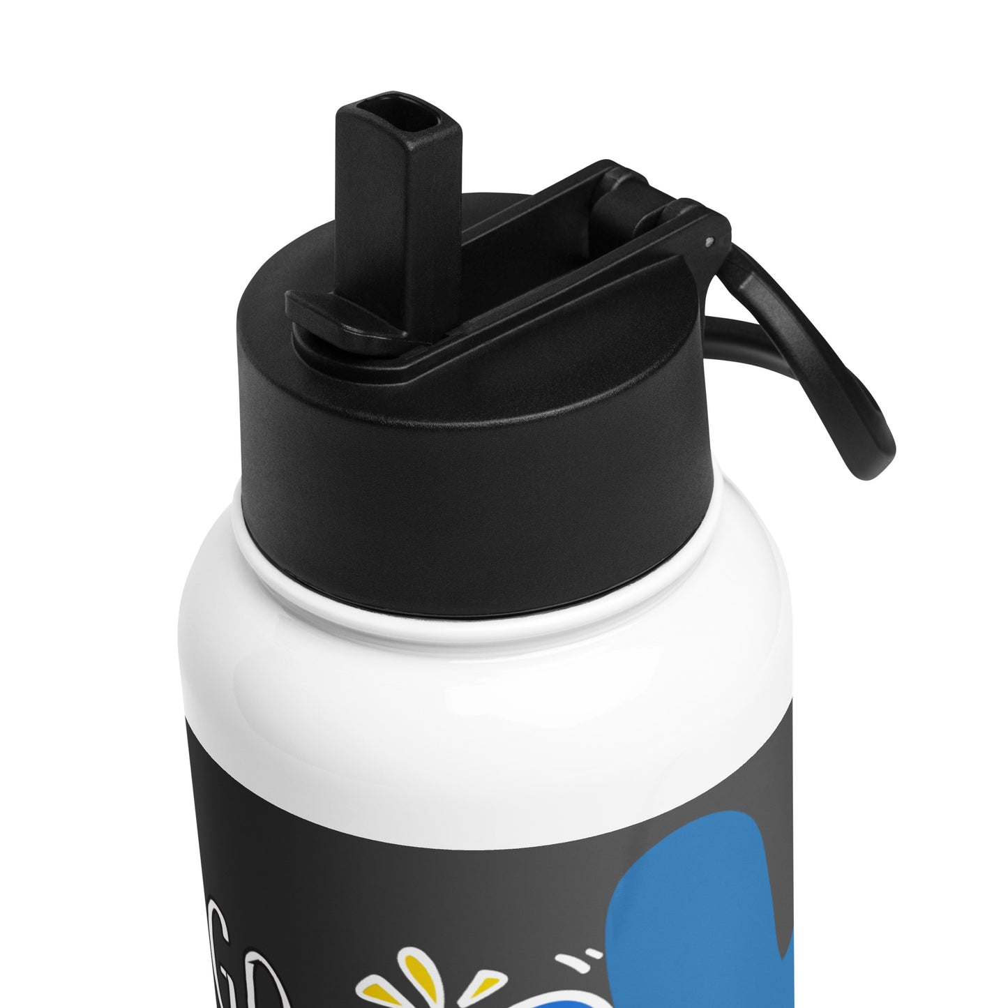 Congo Stainless steel water bottle with a straw lid