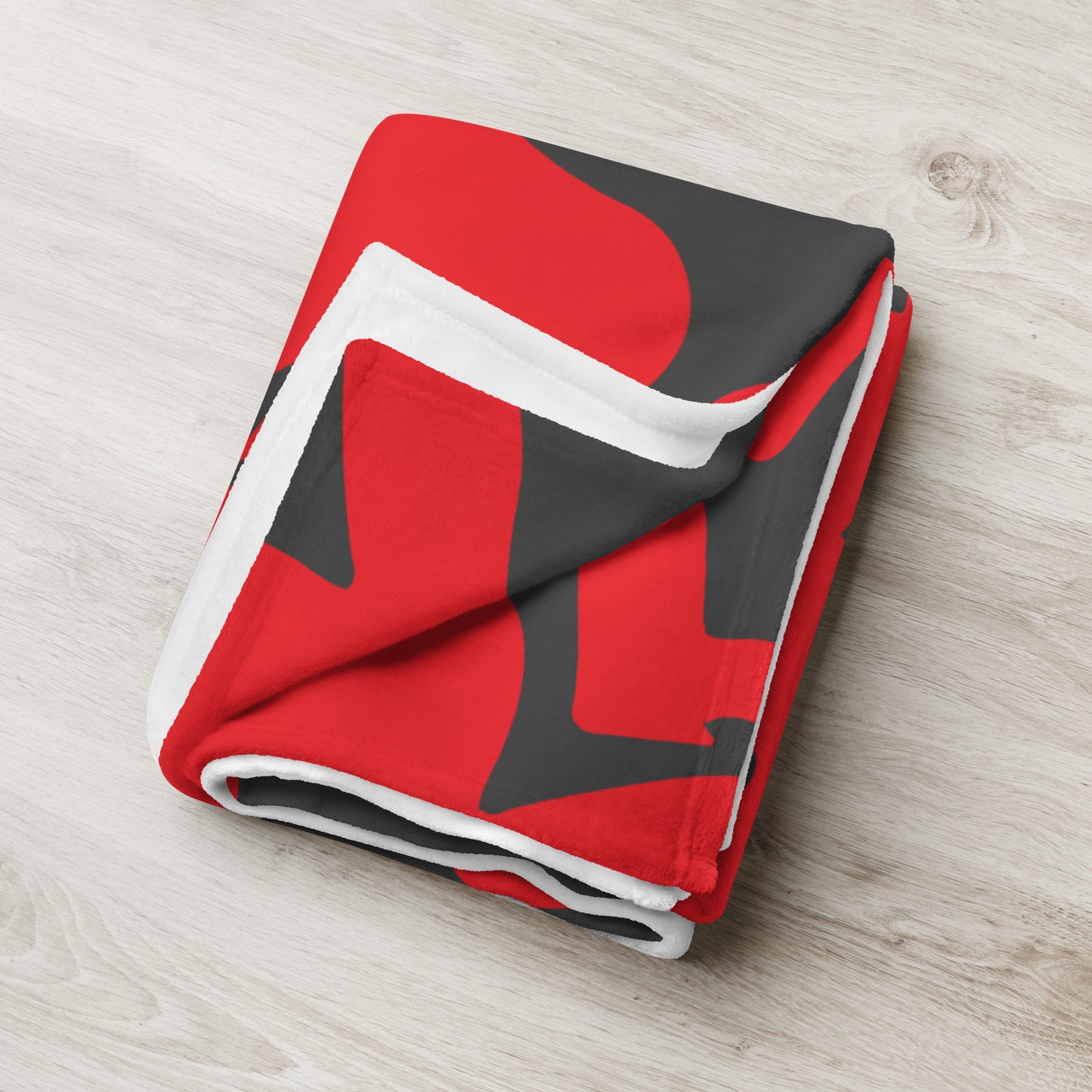 Red Hearts Throw Blanket