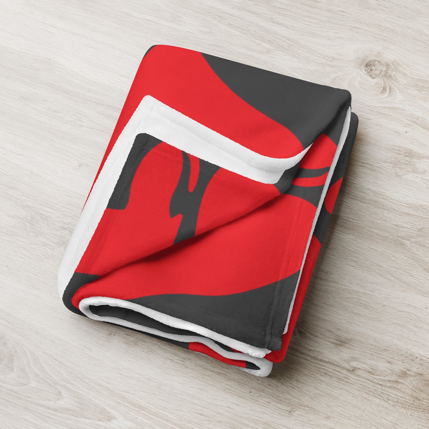 Red Hearts Throw Blanket