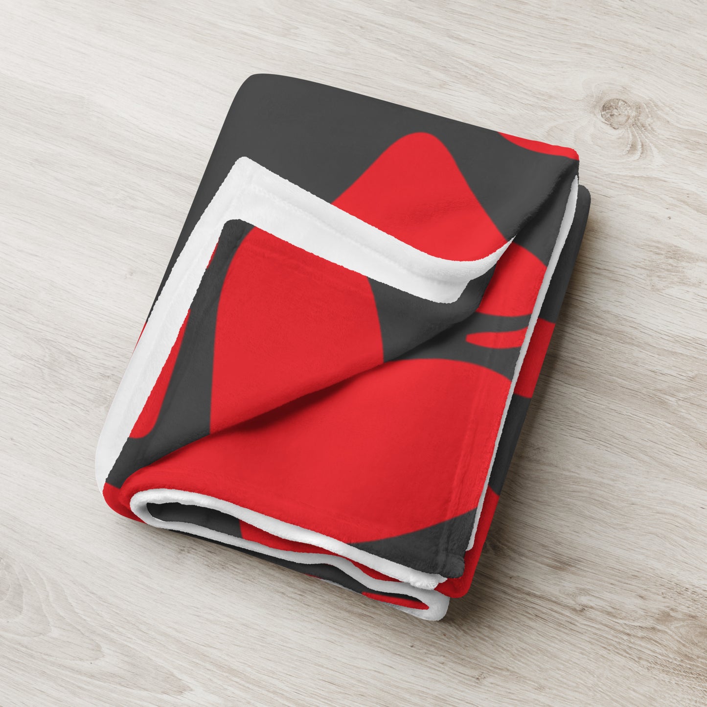 Red Hearts Throw Blanket