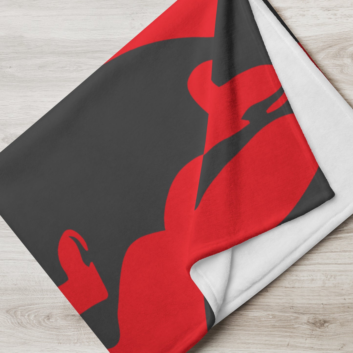 Red Hearts Throw Blanket